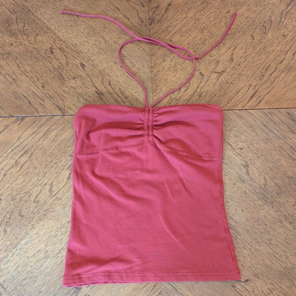 Y2K American Eagle Outfitters Red Tie Halter Top